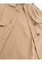 Girl's Buttoned Trench Coat with Belt and Raincoat - 6