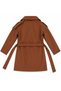 Girl's Buttoned Trench Coat with Belt and Raincoat - 3