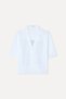 Women's White Printed Oversize Short Sleeve Shirt