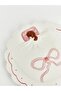 Ceramic Cake Plate with Bow and Teddy Bear Print 18 cm - 1 Piece - 4
