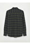 Ozmarka New Season Regular Fit Wool Blend Gabardine Men's Plaid Shirt - 6