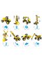Set cadou 8 în 1: Blocuri de construcție educative creative cu vehicule de construcții - 7
