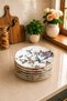 Bird Pattern 10 Piece Ceramic Cake Presentation Plate Set - 2