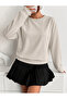 Women's Oversize Sweatshirt 2 Thread Oysho Fabric Crew Neck Basic Sweat