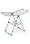 Foldable Clothes Drying Rack - Heavy Duty Stainless Steel Laundry Rack - Space Saving 2-Tier Foldable Drying Stand for Home, Balcony, Indoor & Outdoor Use - 4