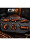 Cs2 Keychain 3D Printing Gamer Player Keyring Black Orange Gaming Accessory