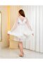 Special Design Tulle Detailed 2-Piece Short Dressing Gown and Nightgown Set (Boxed) - 3