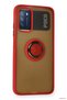 Zngzrmll Newface Redmi 9t Case Montreal Silicone Cover with Ring (204026) - Red - 2