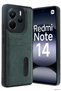 Zngzrmll Newface Redmi Note 14 4g Case Sara Leather Case with Business Card Holder - (203654) Dark Green
