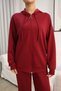 Oversize Hooded Zippered Wide-Legged Modal Fabric Sweat Suit - 7