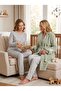 New Season Green Shawl Collar Winter Plush Long Sleeve Design with Nursing Feature Maternity Pajama Set - 3