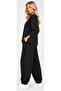 Textured Modal Crew Neck Set with Slit Details - 2