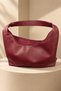 Women's Premium Large Faux Leather Hobo Bag – Soft Textured, Large Volume Shoulder Bag Cherry Claret Red - 5