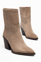 Women's Cowboy Boots with Stud Detail, Pointed Toe, Thick Heel Western Boots - 5