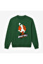 Basketball print premium crew neck long sleeve sweatshirt