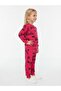 Girl's Tracksuit Set with 2 Thread Patterned Top and Bottom Set - 2