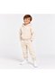 Girls' and Boys' Hooded Tracksuit Set – Beige - 3