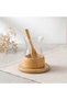 6Pcs Borosilicate Glass Cup Bamboo Tea Set for Office Home Office Kitchen - 4