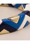Porcelain Coated Three Color Triangle Elastic Bracelet - 5