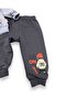 Boys' Seasonal 1-2-3-4 Years Old Skateboard Printed 2 Threaded Top and Bottom 2-Piece Compact Set - 6