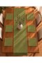 7 Piece American Service Green Bohemian Tablecloth 100% Linen Decorative Runner Promise Wedding Engagement - 2
