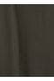 Khaki Crew Neck Wide Sleeve Oversize Blouse - 3