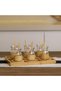 6Pcs Borosilicate Glass Cup Bamboo Tea Set for Office Home Office Kitchen - 5
