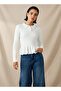 Regular Fit Polo Peplum Top with Ribbed Design - 2