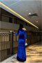 Flexible One-Piece Evening Dress with Velvet Fabric Shoulders - 2