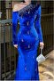 Flexible One-Piece Evening Dress with Velvet Fabric Shoulders - 4