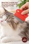 1 Piece Cat Dog Lice Flea Comb – Metal Toothed Round Tip Pet Comb Flea Comb Nit Comb Non-Slip Handle
