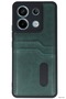 Zngzrmll Newface Redmi Note 13 Pro 5g Case Sara Leather Case with Business Card Holder - (221503) Dark Green - 2