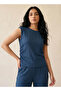 Regular Fit Ruched Top with Texture