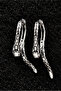 Snake Mod Pattern Steel Lockable Hoop Earrings