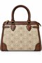 Unicorn Logo Detailed Monogram Printed Stylish and Casual Women's Hand and Shoulder Bag Khaki - 3