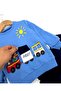 Boy's Seasonal 1-2-3-4 Year Old Teddy Bear Train 2 Threaded Top and Bottom 2-Piece Compact Set - 4