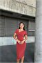 Sandy Fish Evening Dress Fabric Dress Midi Cut - 3