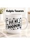 Happy Birthday Written Mug 300 ml Porcelain Coffee Tea Cup Star Patterned Birthday Gift - 6