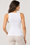 Women's 2-Pack 95% Cotton Sleeveless Basic Undershirts - Stretchable Soft Everyday Undergarments - 6