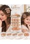 Powder Pink Heart-Shaped Pearl Stone 5-Piece Clamp Buckle Set Gold Gold Metal Women's and Children's Hair Accessory