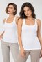 Women's 2-Pack 100% Cotton Combed Cotton Camisole Square Neck Tank Top - Flexible Soft Everyday Undergarment