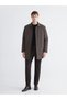 Khaki Standard Fit Shirt Collar Men's Coat - 2