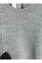 Gray Bow Detail Crew Neck Girls' Knit Sweater - 2
