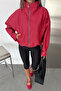 Women's Plaid Patterned Zippered Crop Jacket - 4