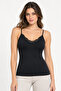 Women's 2-Pack 95% Cotton Lace Detailed Thin Strap Tank Top - Flexible Soft Everyday Undergarment - 2