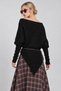 Boat Neck Asymmetrical Knitwear Sweater Lki̇0066 Black - 7