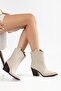 Women's Cowboy Boots with Western Stitching Detail, Pointed Toe, Thick Heel Boots - 2
