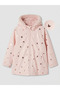 Pink Plush Lined Hooded Girl's Coat - 2