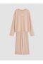 Beige Printed Girls' Soft Touch Tracksuit Set