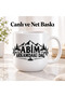 The Abyss Behind Me Mountain Written Mug 300 ml Porcelain Coffee Tea Cup Evening Dress Gift Mountain and Forest Patterned - 5